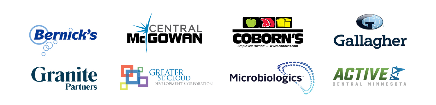 Bernick's | Central McGowan | Coborn's | Gallagher | Granite Partners | Greater St. Cloud Development Corporation | Microbiologics | Active Central MN